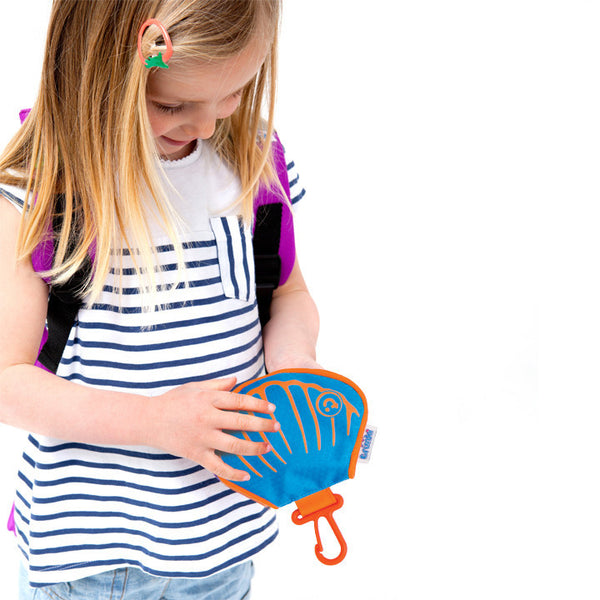 Blue Padllepak Clam Purse